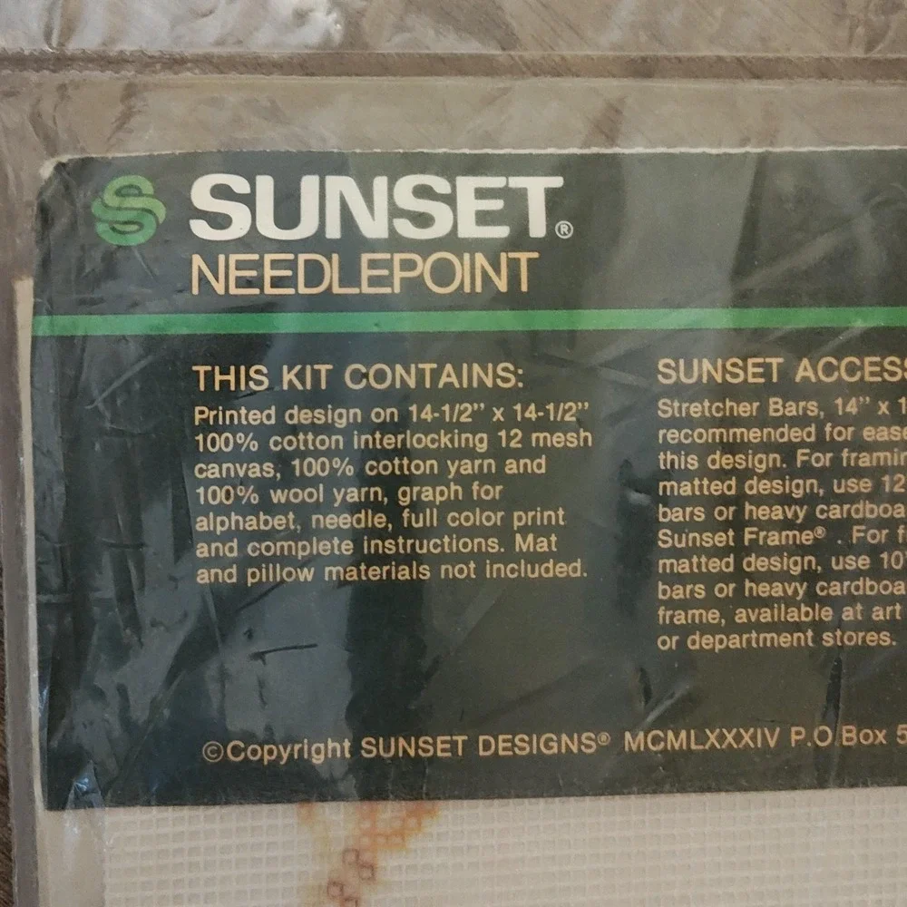 Vintage Sunset‎ Needlepoint Kit 6792 Sentimental Keepsake Heart 25th Anniversary